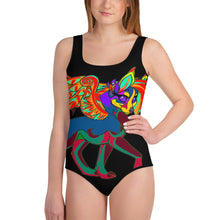 Load image into Gallery viewer, Autism Awareness Wolf (Youth Swimsuit)